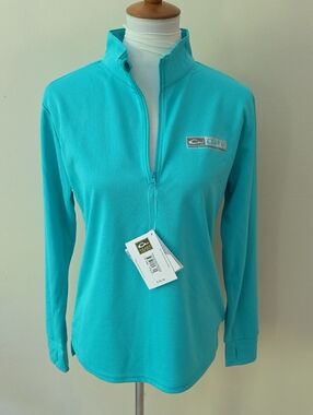 Drake Performance Cutter & Buck Women’s Turquoise Quarter-Zip Pullover Brand New